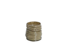 Tealight Ø9x10 cm MILYAN glass milky olive green