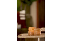 Tealight Ø9x10 cm MILYAN glass orange
