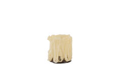 Tealight Ø12,5x14 cm MIRAY glass beige+dark brown