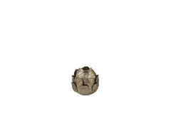 Tealight holder Ø11x10,5 cm CYNARA porcelain bronze