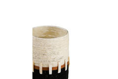 Tealight holder Ø10x13 cm MELORA cream+black
