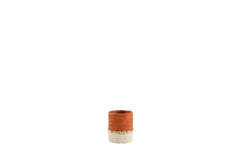 Tealight holder Ø10x13 cm MELORA orange+cream