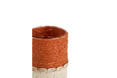 Tealight holder Ø10x13 cm MELORA orange+cream