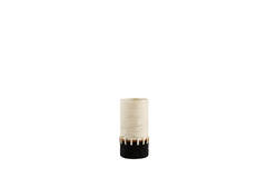 Tealight holder Ø10x23 cm MELORA cream+black