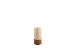 Tealight holder Ø10x23 cm MELORA cream+brown