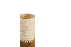 Tealight holder Ø10x23 cm MELORA cream+brown