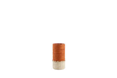 Tealight holder Ø10x23 cm MELORA orange+cream