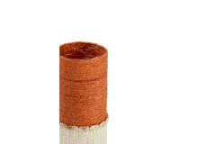 Tealight holder Ø10x23 cm MELORA orange+cream