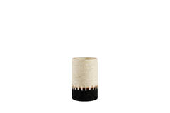Tealight holder Ø15x25 cm MELORA cream+black