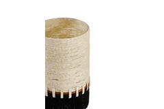 Tealight holder Ø15x25 cm MELORA cream+black