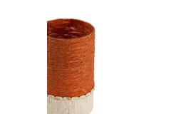 Tealight holder Ø15x25 cm MELORA orange+cream
