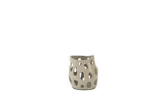 Tealight Ø10x10 cm SARANI shiny light grey