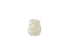 Tealight Ø12x12 cm SARANI shiny cream