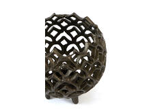 Tealight Ø15x14,5 cm GUBANI matt brown-bronze