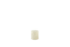 Tealight Ø8x9 cm ZENAYA glass transparent+cream