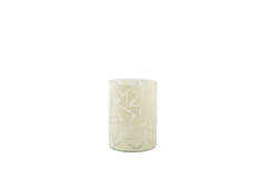 Tealight Ø14x20 cm ZENAYA glass transparent+cream