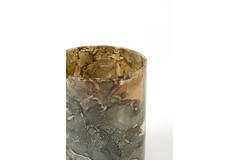 Tealight Ø10x13 cm DALINO glass light blue+brown