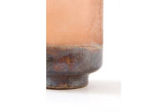 Tealight Ø15x16 cm BADERO glass antique dark brown+brown