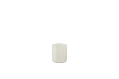 Tealight Ø8x9 cm DRINO glass transparent+cream+beige