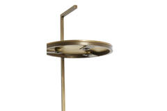 Side table Ø26x76 cm LEDA marble sand-grey+brown bronze