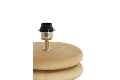 Lamp base Ø25x9 cm EBOLI wood matt natural