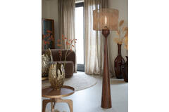 Vloerlamp Ø18x125 cm FESTINA hout roodbruin