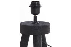 Vloerlamp driepoot 52x52x122 cm ILIAS hout mat zwart