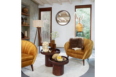 Floor lamp tripod 52x52x122 cm ILIAS wood russet