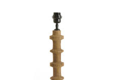 Vloerlamp Ø30x135 cm CECILY hout mat grijs-bruin