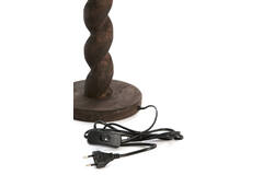 Lamp base Ø15x45 cm NANNO wood matt grey-brown