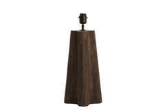 Lamp base 15x15x40 cm NAVELLI wood matt grey-brown