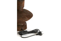 Lamp base Ø23x25 cm FIERA wood matt dark brown