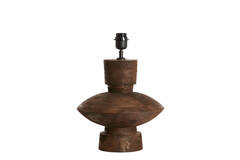 Lamp base Ø31x31 cm FIERA wood matt dark brown