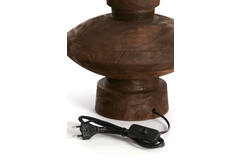 Lamp base Ø31x31 cm FIERA wood matt dark brown