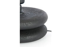 Lamp base Ø20x9 cm EBOLI wood matt black