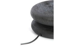 Lamp base Ø20x9 cm EBOLI wood matt black