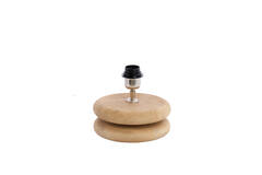 Lamp base Ø20x9 cm EBOLI wood matt natural