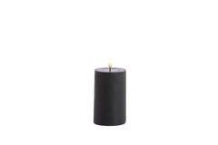 Pillar candle LED Ø7,5x12,5 cm LUMAIRE black
