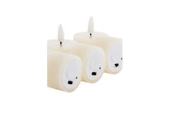 Tealight candle LED S/6 6xØ4,5x2,5 cm FARIA cream
