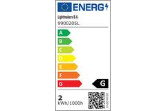 LED staaf breed Ø4,5x11 cm LIGHT 2W amber E27 dimbaar